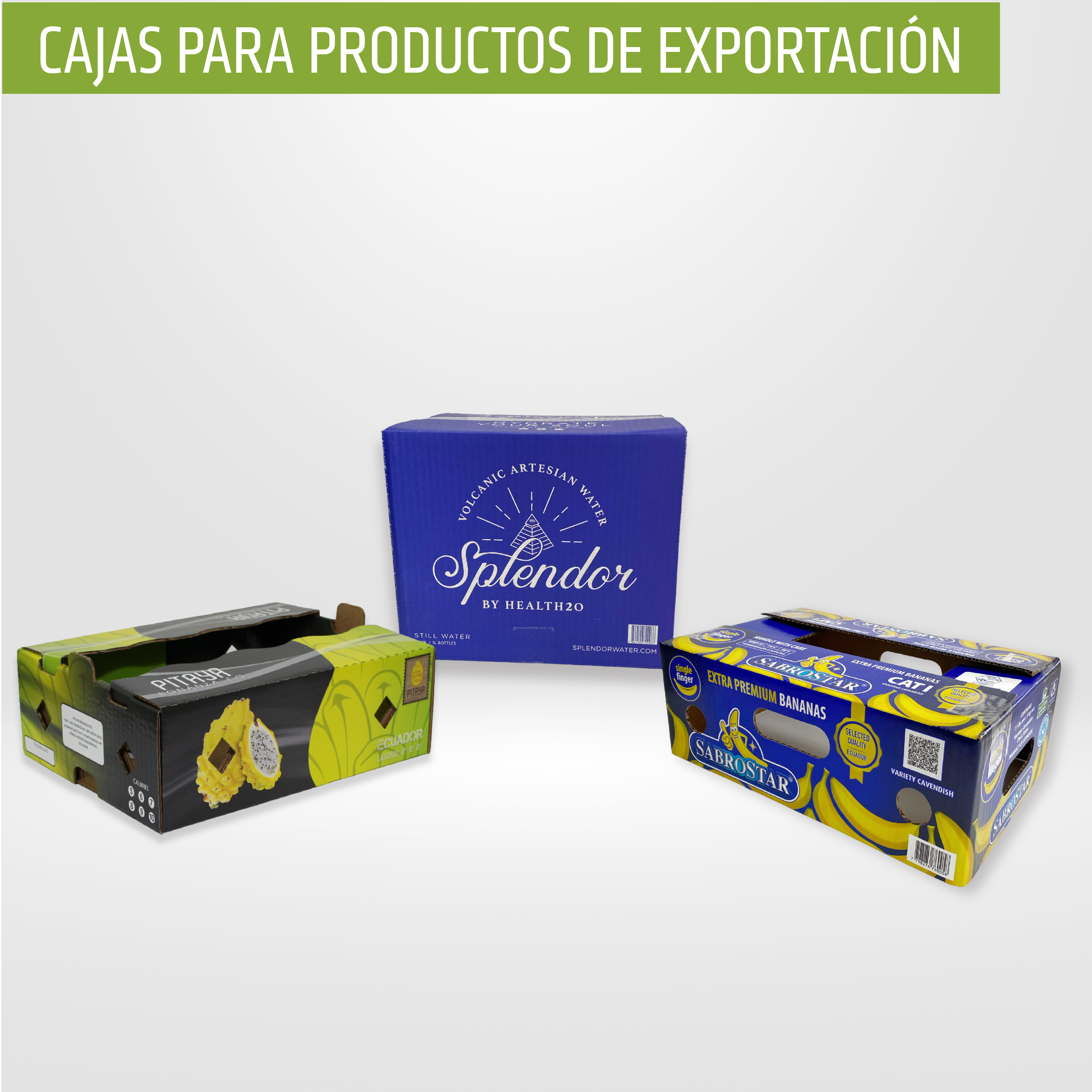Cajas para productos de exportación
